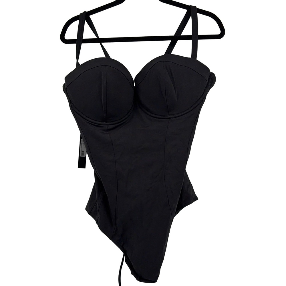 TA3 Pushy TA3062RL Swimsuit Women's Black D/DD 2X‎ Regular/Long Lace-Up Back